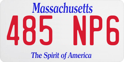 MA license plate 485NP6