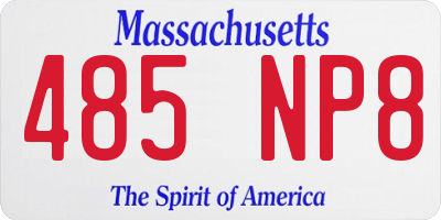 MA license plate 485NP8