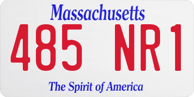 MA license plate 485NR1