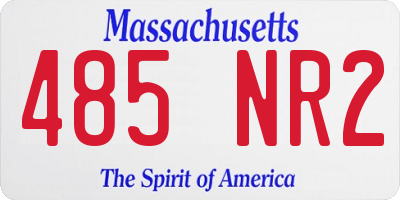 MA license plate 485NR2