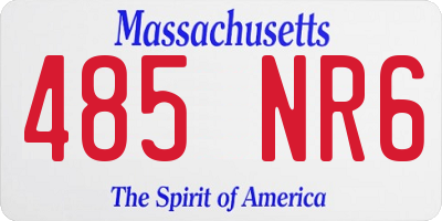 MA license plate 485NR6