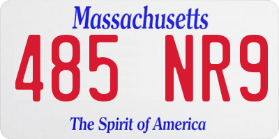 MA license plate 485NR9