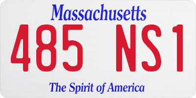 MA license plate 485NS1