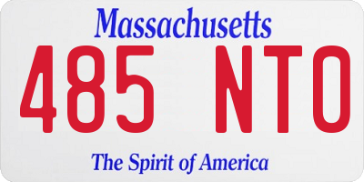 MA license plate 485NT0