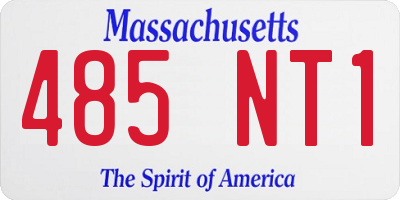 MA license plate 485NT1