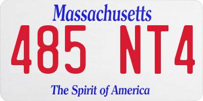 MA license plate 485NT4