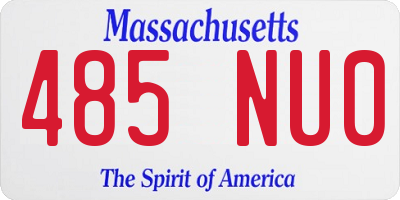 MA license plate 485NU0