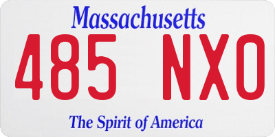 MA license plate 485NX0