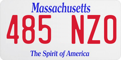 MA license plate 485NZ0