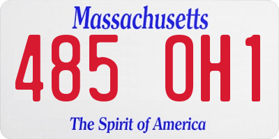 MA license plate 485OH1