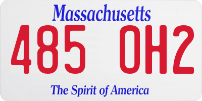 MA license plate 485OH2