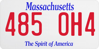 MA license plate 485OH4