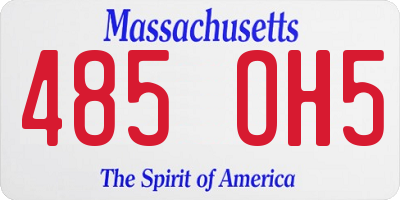 MA license plate 485OH5