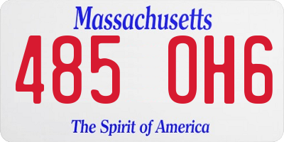 MA license plate 485OH6