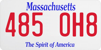 MA license plate 485OH8