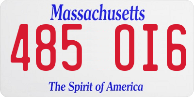MA license plate 485OI6