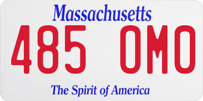 MA license plate 485OM0