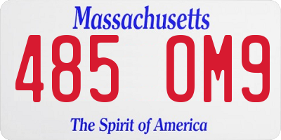 MA license plate 485OM9