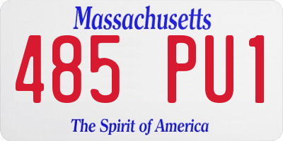 MA license plate 485PU1