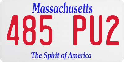MA license plate 485PU2