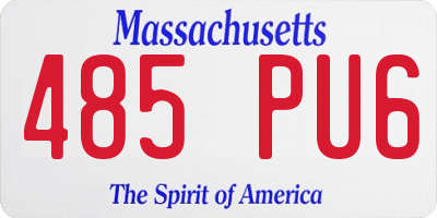 MA license plate 485PU6