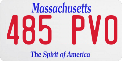 MA license plate 485PV0