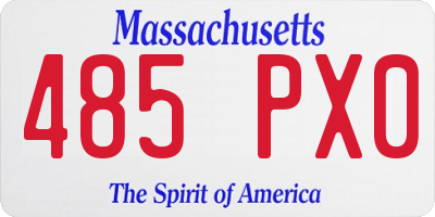 MA license plate 485PX0