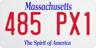 MA license plate 485PX1