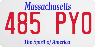 MA license plate 485PY0