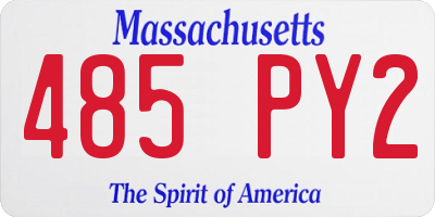 MA license plate 485PY2