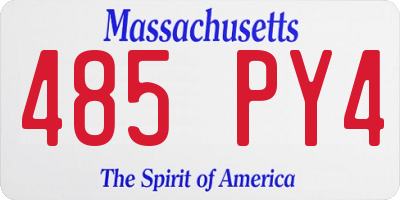 MA license plate 485PY4