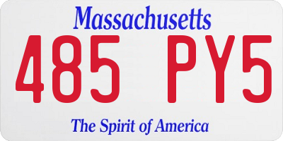 MA license plate 485PY5
