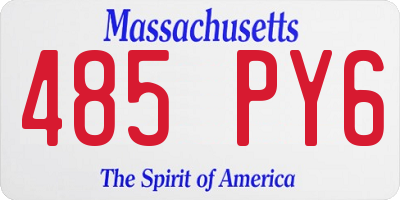 MA license plate 485PY6