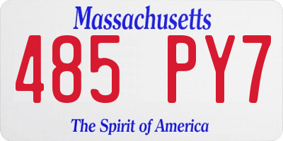 MA license plate 485PY7
