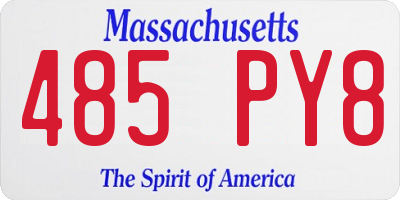 MA license plate 485PY8