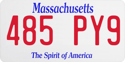 MA license plate 485PY9
