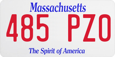 MA license plate 485PZ0