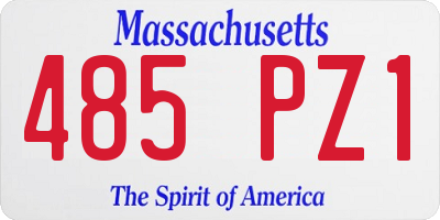 MA license plate 485PZ1
