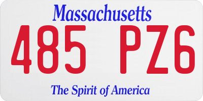 MA license plate 485PZ6