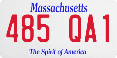 MA license plate 485QA1