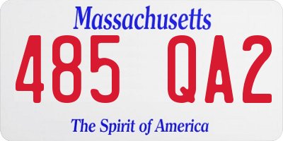 MA license plate 485QA2