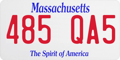 MA license plate 485QA5