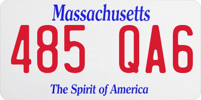 MA license plate 485QA6