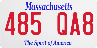 MA license plate 485QA8