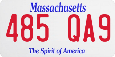 MA license plate 485QA9
