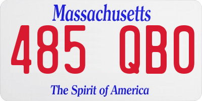MA license plate 485QB0