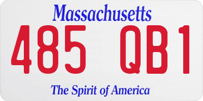 MA license plate 485QB1