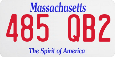 MA license plate 485QB2