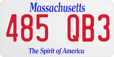 MA license plate 485QB3