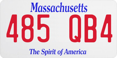 MA license plate 485QB4